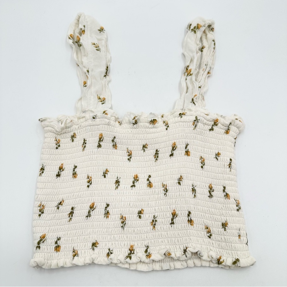 Reformation Sally Crop Top Smocked - Picture 4 of 7